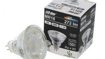 LED spuldze 3W, 273lm, 4000K, MR16, Stikla