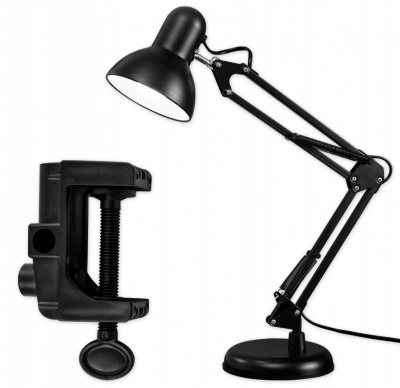 Masterled  Lena  galda  lampa ,melna, E27  jauda  līdz  60 W
