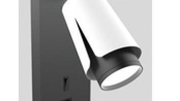 XD-IK270W  Sienas  lampa  lasīšanai  GU10 , balts+melns  ar USB