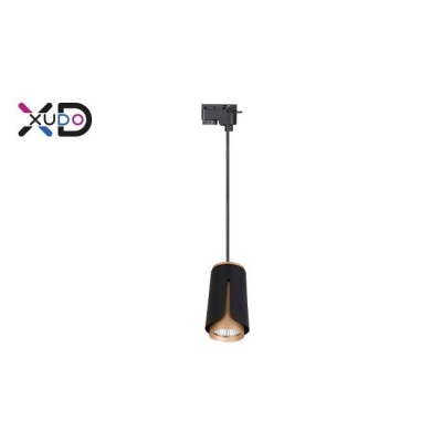 XD-IK254B  Piekares  lampa , 1-fāzes  GU10  sliedes  sistēmai , melna+zelta