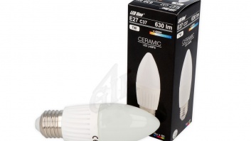 LED spuldze 7W, 630lm, 2700K, C37, keramika