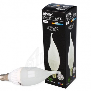 LED spuldze 5W, 425lm, 4000K, F37, keramika