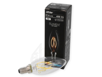 LED spuldze 4W, 488lm, 4000K, C35, Filament