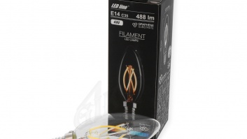 LED spuldze 4W, 488lm, 4000K, C35, Filament