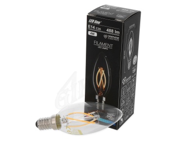 LED spuldze 4W, 488lm, 2700K, C35, Filament