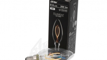 LED spuldze 2W, 260lm, 2700K, C35, Filament