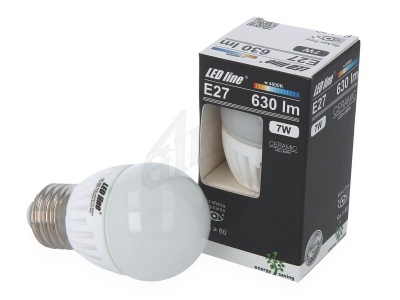 LED spuldze 7W, 630lm, 4000K, G45, Keramika