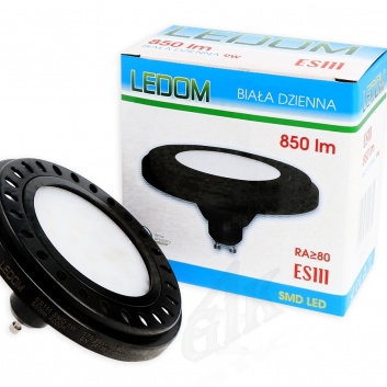 LED spuldze 9W, 850lm, 4000K, ES111, Melna