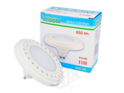 LED spuldze 9W, 850lm, 4000K, ES111, Balta