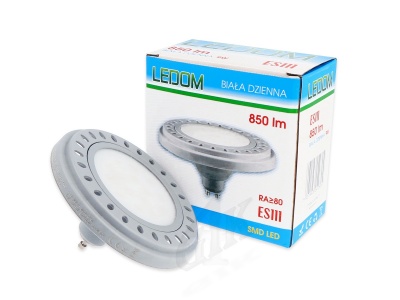 LED spuldze 9W, 850lm, 4000K, ES111, Pelēka