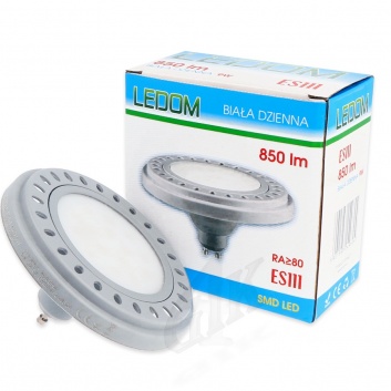 LED spuldze 9W, 850lm, 4000K, ES111, Pelēka