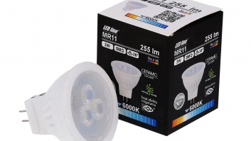 LED spuldze 3W, 255lm, 6500K, MR11, Keramika