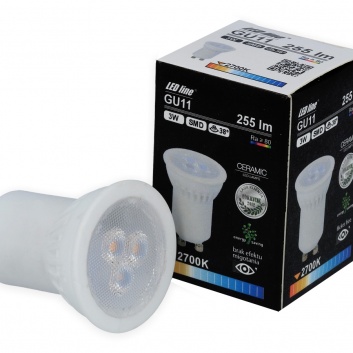 LED spuldze 3W, 255lm, 2700K, GU11, Keramika