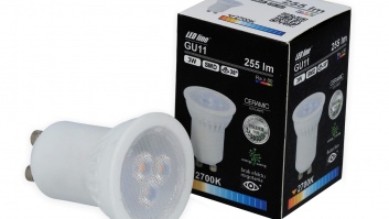 LED spuldze 3W, 255lm, 2700K, GU11, Keramika