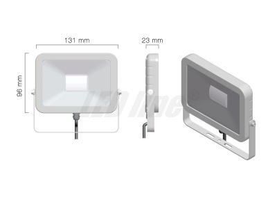 Prožektors ar augstu mitruma un triecienizturību 10W, 800lm, 4000K, IP65