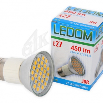LED spuldze 5W, 450lm, 2700K, E27, JDR