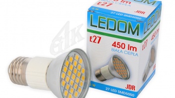 LED spuldze 5W, 450lm, 2700K, E27, JDR