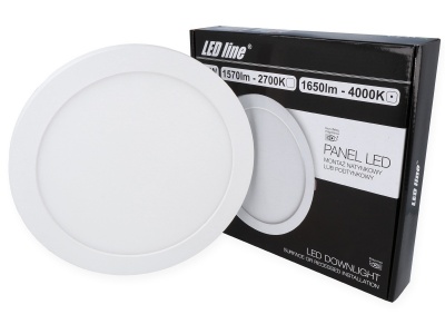 LED panelis EasyFIX 18W, 1650lm, 4000K, ⌀215mm, apaļš