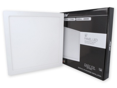 LED panelis EasyFIX 24W, 2150lm, 2700K, kvadrāts