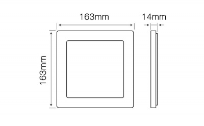 LED panelis EasyFIX 6W, 450lm, 2700K, kvadrāts