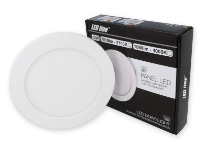 LED panelis EasyFIX 12W, 1010lm, 2700K, ⌀160mm, apaļš