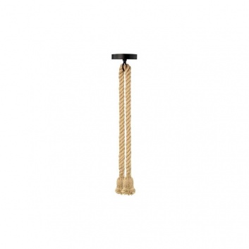 Griestu lampa 2x E27 Rope , 120cm , melna+virve