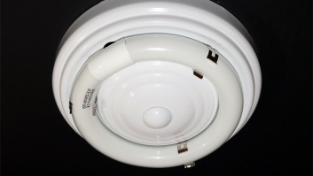 Fluorescenses lampa 22W, 54-768, ⌀26cm, balta, apaļa