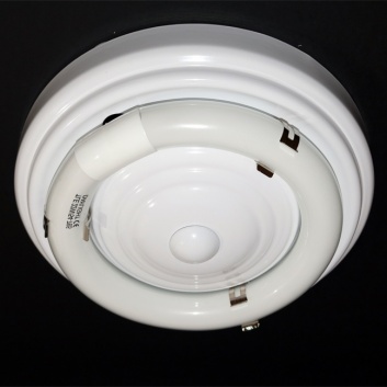 Fluorescenses lampa 22W, 54-768, ⌀26cm, balta, apaļa