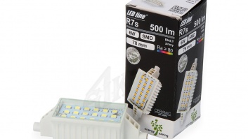LED spuldze 6W, 500lm, 6500K, R7s, 78mm