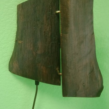 HM260 1x14  koka sienas lampa ar E14 patronu  vadu,slēdzi,kontakdakšu