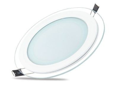 MLP1012R  12w  led  iebūvējamā lampa  ar stikla gredzenu  3000K