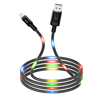 Vads  NB108 USB - Lightning 1,0 m ar LED RGB apgaismojumu