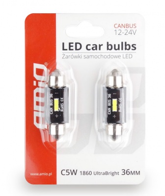 C5W  36mm  canbus  festoon  led  auto  spuldzes  2gab.