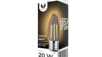 E27  2w  led  filament  spuldze  gold