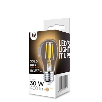 E27  4w  A60   filament  spuldze  gold