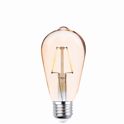 E27  4w  ST64  led  filament  spuldze  gold