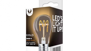 E27 4w  A60  led  filament  spuldze  gold