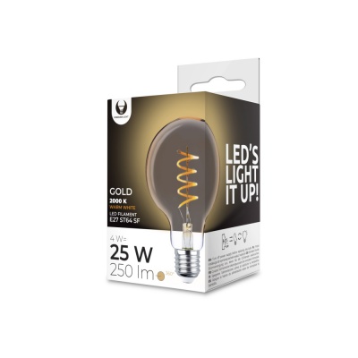 E27  4w  G95  led  filament  spuldze  gold