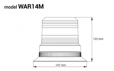 LED  bākuguns  W14M  MAG/3 BOLT,  ECE R10  80LED  12/24V  IP56