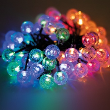 Virtene  LED  CRYSTAL  BALLS  CB102  5m  30  bumbiņas  daudzkrāsainas  230V
