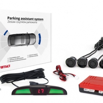 Parkošanās  palīgsistēma  LED  COB  4  sensors  melns