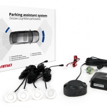 Parkošanās sensors  4  Skaņas  signāli  balts