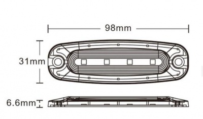 LED  stroboskops  4 diožu  ar 26  funkcijām  12-24V (ļoti spožs)