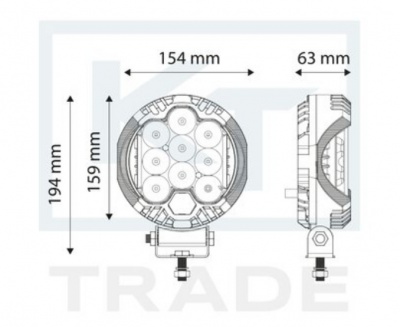 LED  tālo  gaismu  papildlukturis  ar  DRL