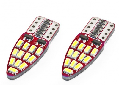 LED CANBUS 24SMD 3014 T10e (W5W)  (2gab)
