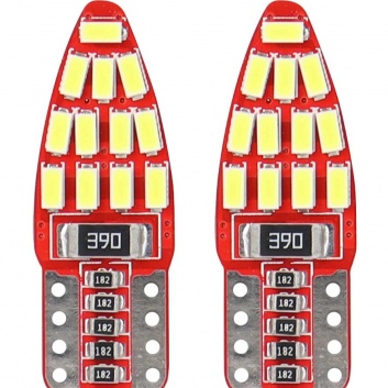 LED CANBUS 24SMD 3014 T10e (W5W)  (2gab)