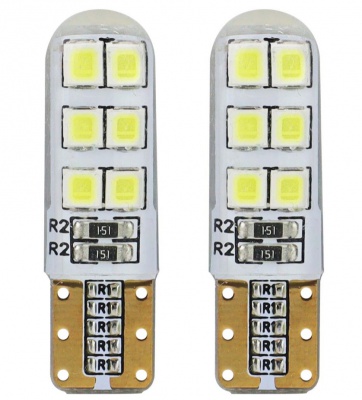 LED  Standarta  T10  W5W  12xSMD  2835  12V  Silca  autospuldzes (2gab)