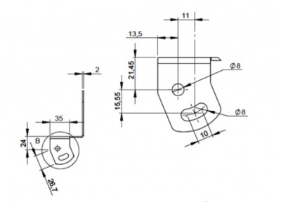 LED  papildlukturu  stiprinājums  1605-3041