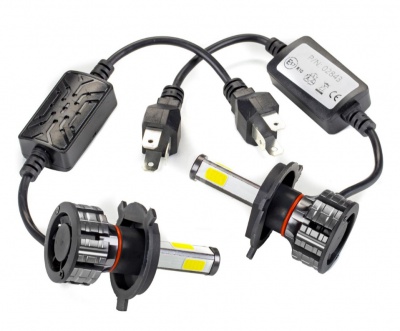 Autospuldzes  H4  LED  COB  4 puses