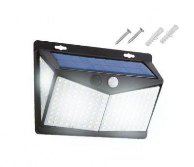 Solārais  LED  gaismeklis  208 LED -SMD- 600lm- PIR- IP65 1800mAh